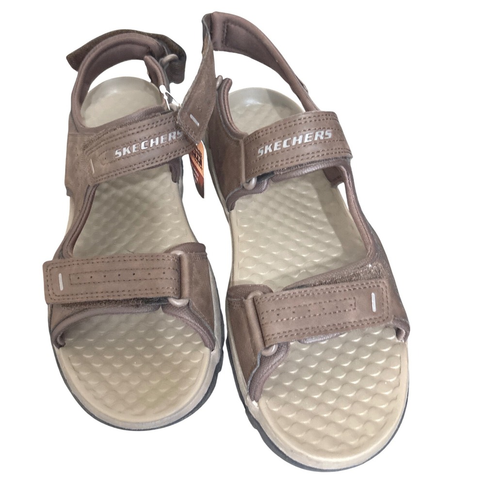Skechers Tresmen‎ Garo Sandals Size 10 Relaxed Fit Men's Brown Comfort